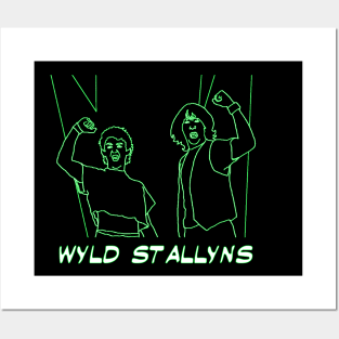 Neon Wyld Stallyns Bill and Ted movie band Posters and Art